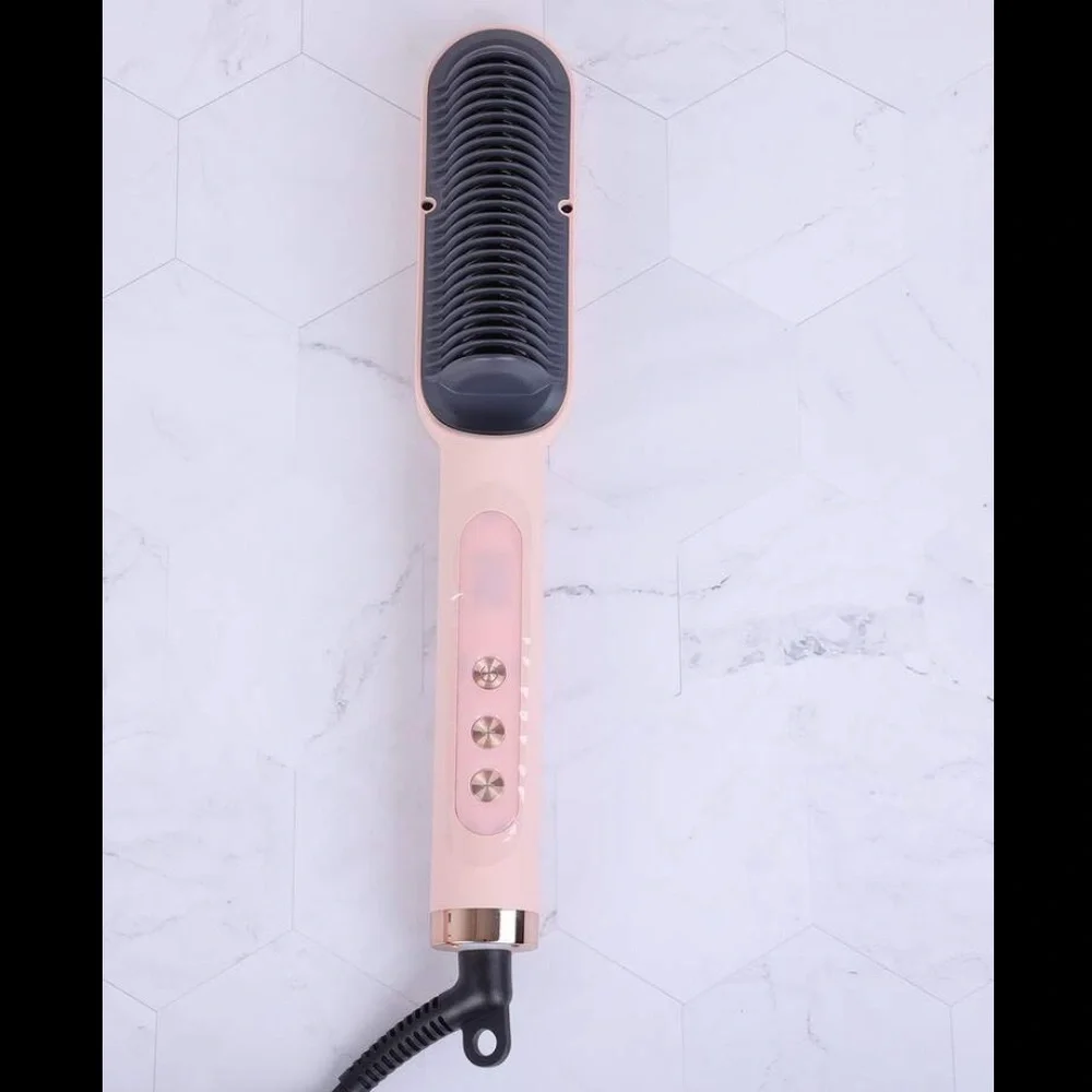 K·SKIN Pink Cat Pattern Hair Straightener